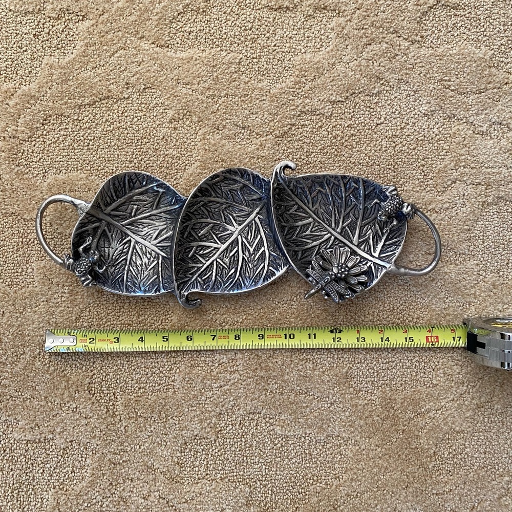🔥 Metal frog & leaves design dish - Picture 5 of 5